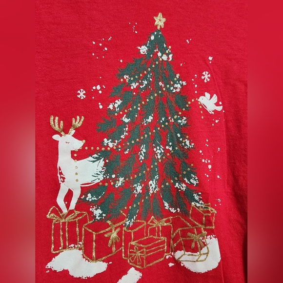 Girls Size 8 Christmas Long Sleeve Shirt Bundle With Penguin & Snowman - Picture 3 of 11